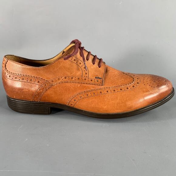 PS by PAUL SMITH Size 8 Panorama Tan Perforated Leather Wingtip Lace-Up Shoes main image 7